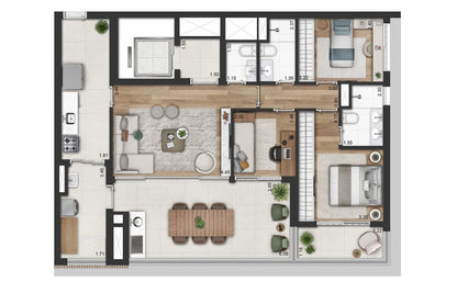 Apartamento de Alto Padrão no Mirant Ibirapuera - Unidade 24