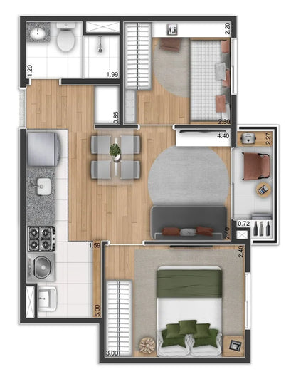 Um clube residencial no Side Sacomã - Unidade 107A