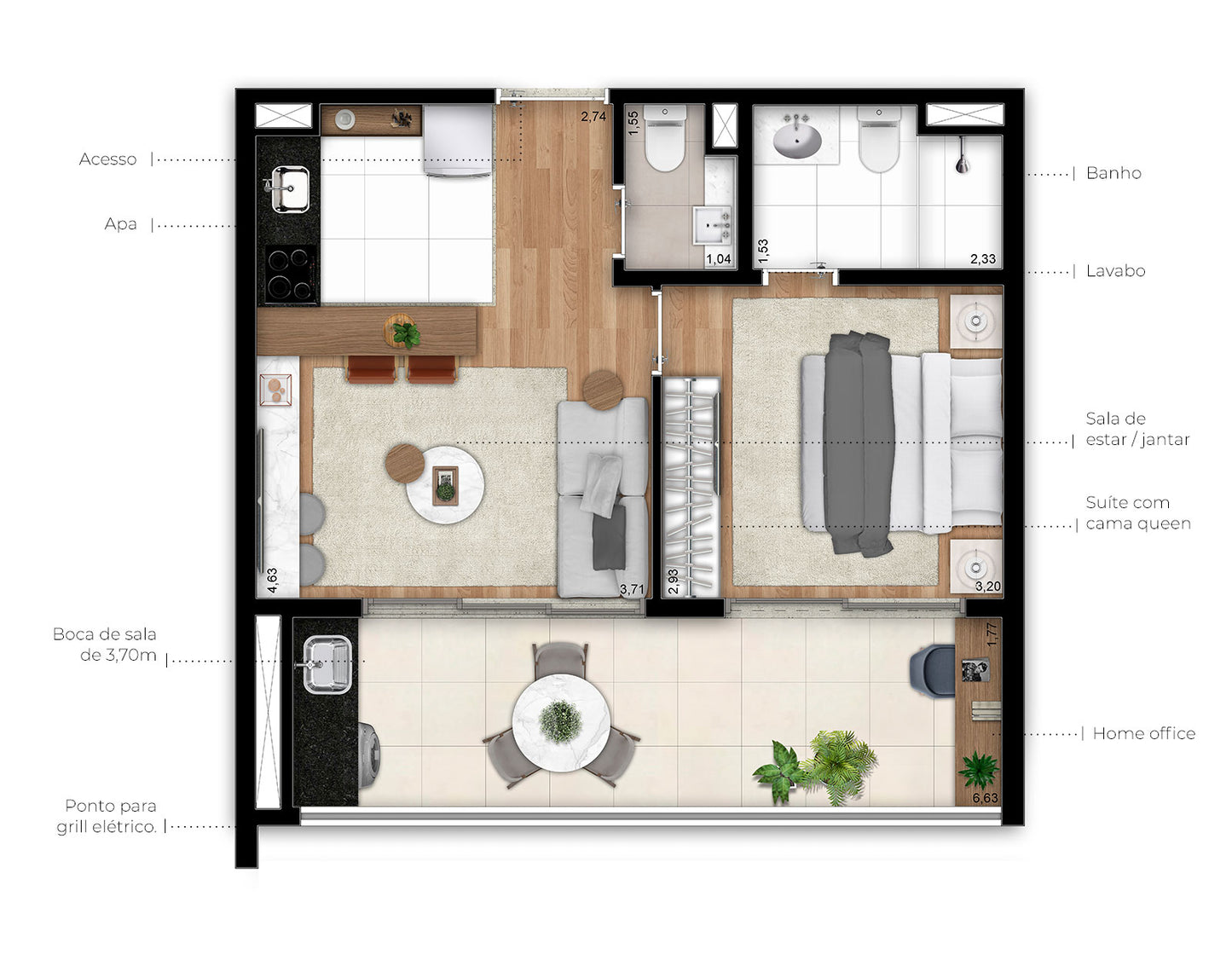 Encontre o seu espaço ideal no DF345 - Unidade 305A