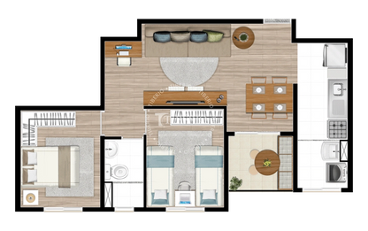 Apartamento 50m² à Venda no Cores Campo Limpo – Unidade 21 Bloco 1