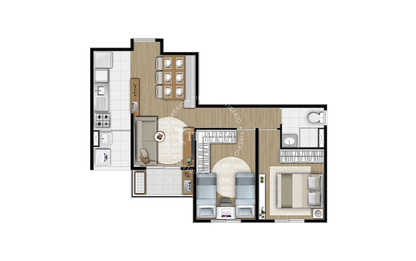 Apartamento à Venda no Edifício My Space - Unidade 12 Bloco 2