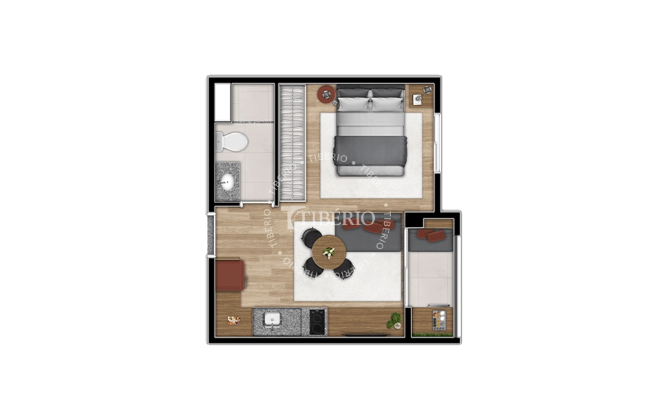 Studio à Venda no Prisma Pinheiros – Unidade 110 Bloco 2 (25m²)